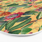 Exotic Sunny Vintage Passionflower Garden Bath Mat Gallery Image 3