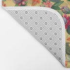 Exotic Sunny Vintage Passionflower Garden Bath Mat Gallery Image 2