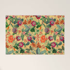 Exotic Sunny Vintage Passionflower Garden Welcome Mat Gallery Image 1