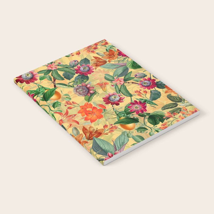 Exotic Sunny Vintage Passionflower Garden Notebook Gallery Image 2