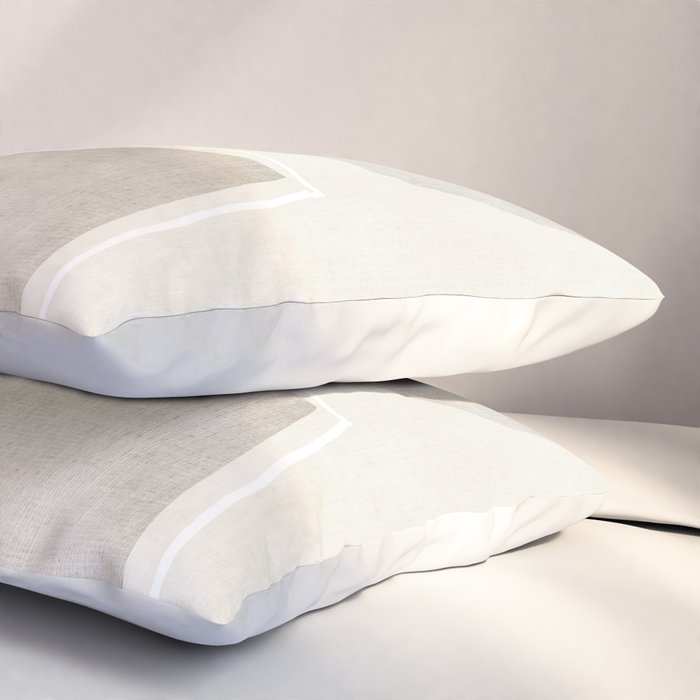 Neutral Minimalist Abstract Artwork Pillow Sham Gallery Image 3