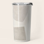 Neutral Minimalist Abstract Artwork Travel Mug Gallery Image 2