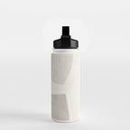 Neutral Minimalist Abstract Artwork Water Bottle Gallery Image 2