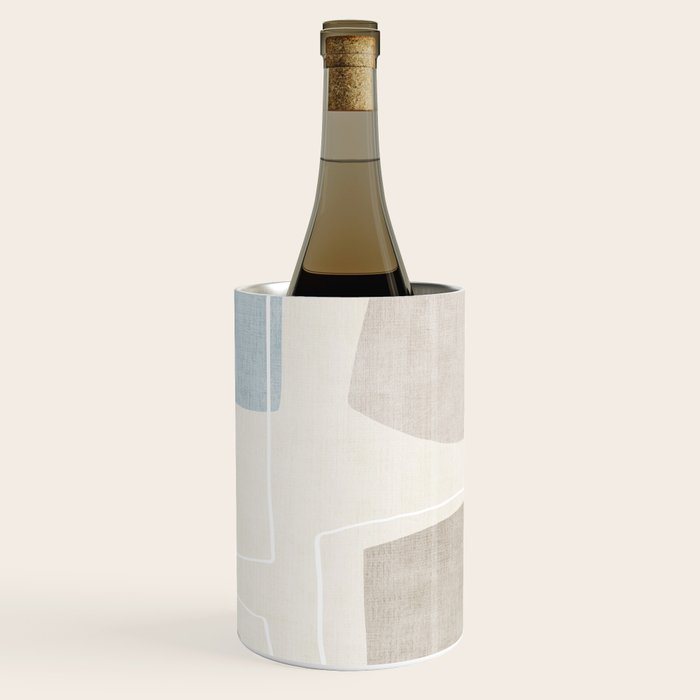 Neutral Minimalist Abstract Artwork Wine Chiller Gallery Image 1