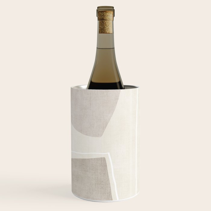 Neutral Minimalist Abstract Artwork Wine Chiller Gallery Image 3