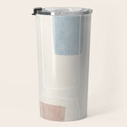 Neutral Minimalist Abstract Artwork Travel Mug Gallery Image 3