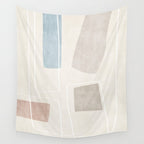 Neutral Minimalist Abstract Artwork Wall Tapestry Gallery Image 4