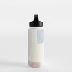 Neutral Minimalist Abstract Artwork Water Bottle Gallery Image 3