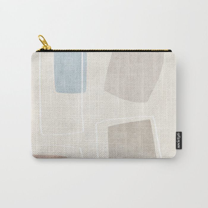 Neutral Minimalist Abstract Artwork Carry All Pouch Gallery Image 1