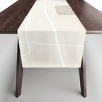 Neutral Minimalist Abstract Artwork Table Runner Gallery Image 1