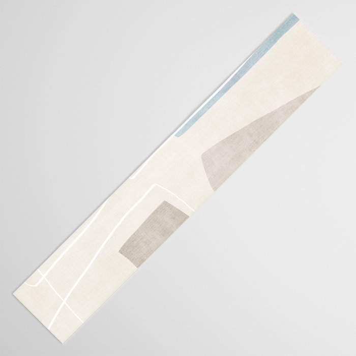 Neutral Minimalist Abstract Artwork Table Runner Gallery Image 3