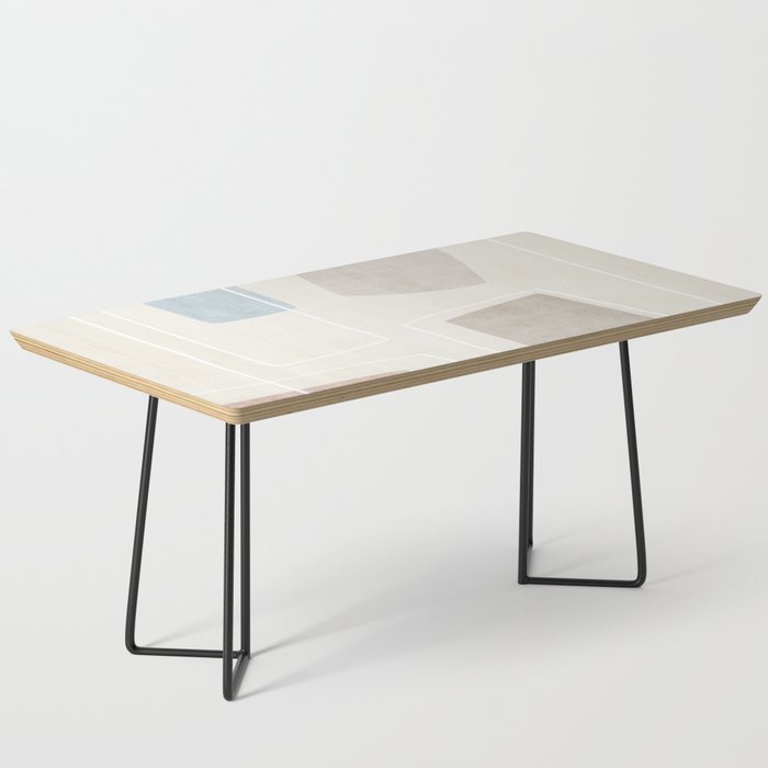 Neutral Minimalist Abstract Artwork Coffee Table Gallery Image 1