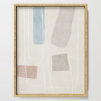 Neutral Minimalist Abstract Artwork Serving Tray Gallery Image 1