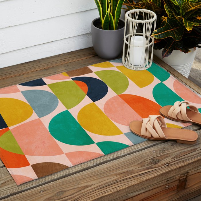shapes abstract II Outdoor Rug Gallery Image 2