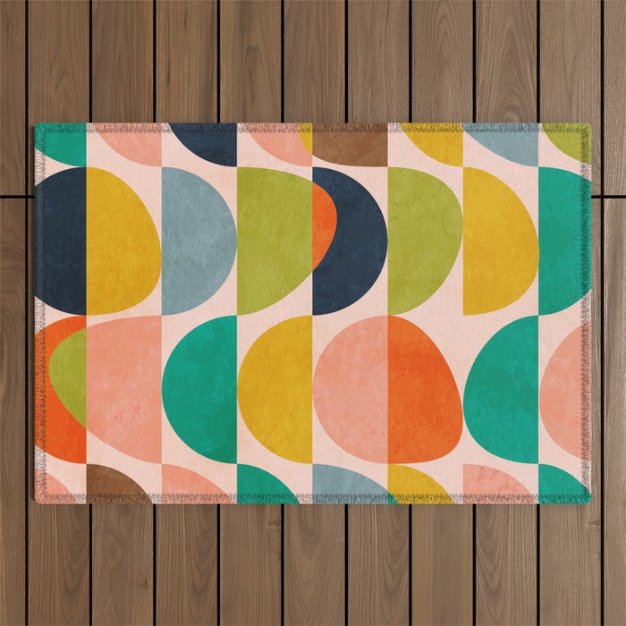 shapes abstract II Outdoor Rug Gallery Image 1