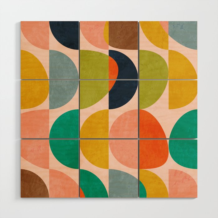 shapes abstract II Wood Wall Art Gallery Image 1