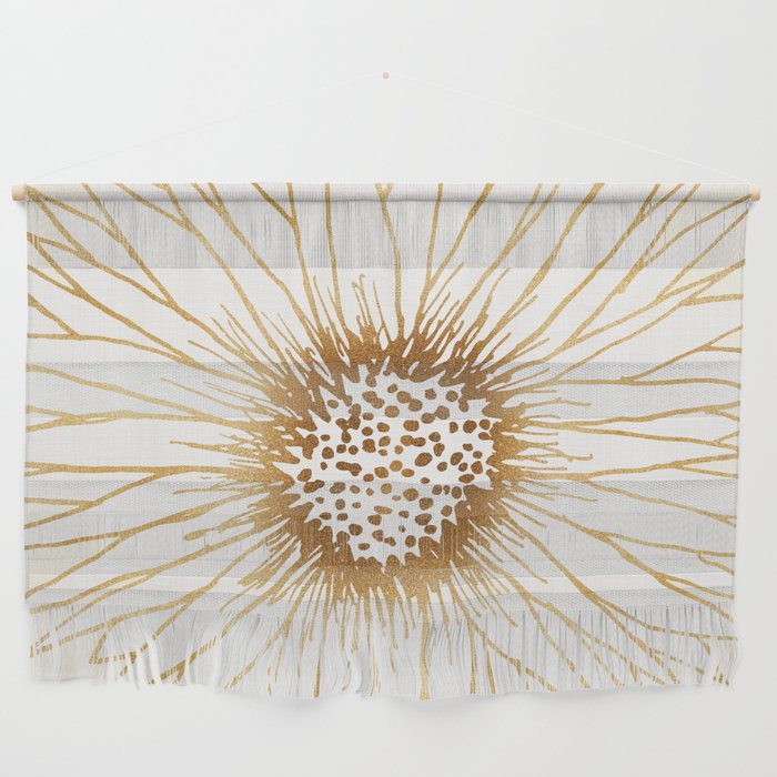 Gold Sunflower Drawing Wall Hanging Gallery Image 1