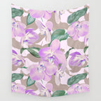Lovely lilac exotic flowers L Wall Tapestry Gallery Image 4