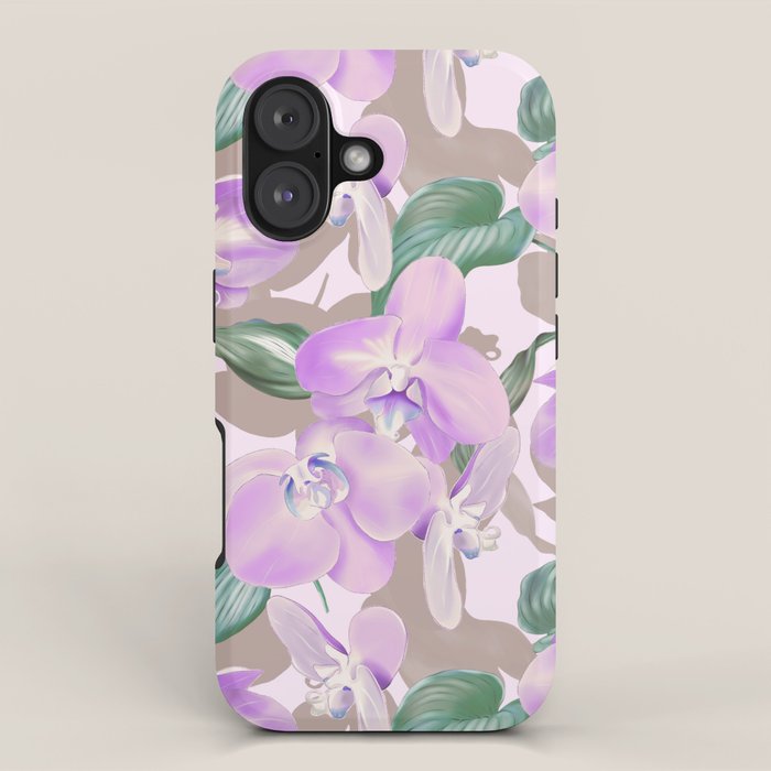 Lovely lilac exotic flowers L iPhone Case Gallery Image 1