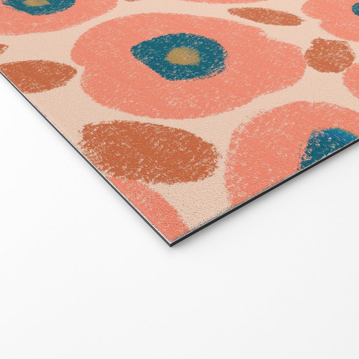 Textured Bold Flower - Peach Welcome Mat Gallery Image 2