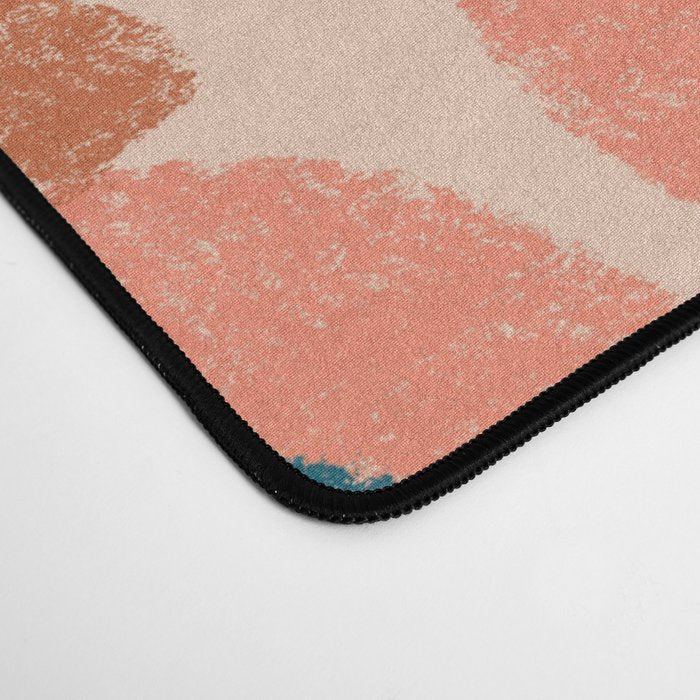 Textured Bold Flower - Peach Desk Mat Gallery Image 4