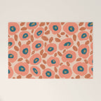 Textured Bold Flower - Peach Welcome Mat Gallery Image 1