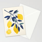 Mediterranean lemon branch pattern Stationery Card Gallery Image 2