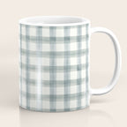 watercolor plaid - muted blue Coffee Mug Gallery Image 1
