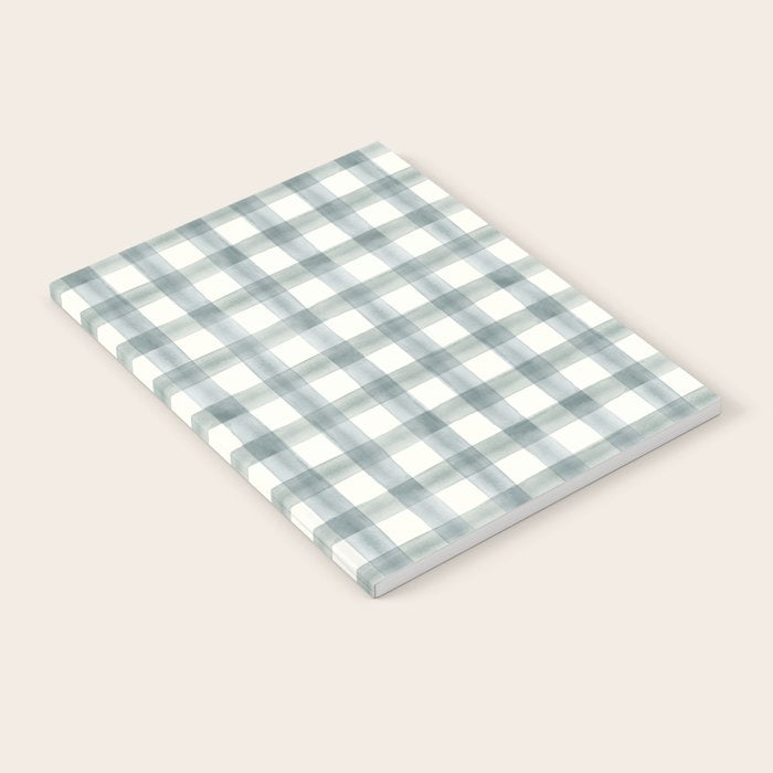 watercolor plaid - muted blue Notebook Gallery Image 2