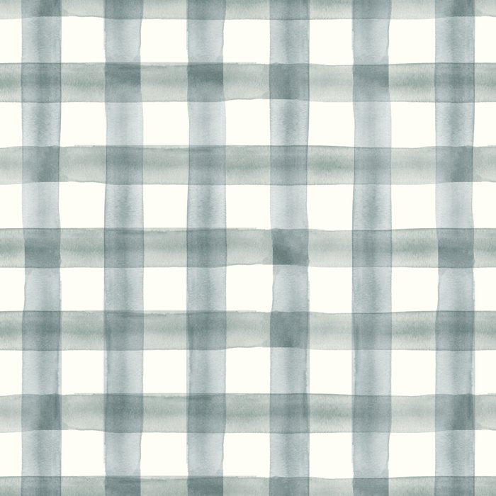 watercolor plaid - muted blue Coffee Mug Gallery Image 2