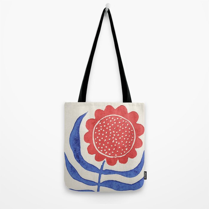 Red Flower / Lino Print Tote Bag Gallery Image 2