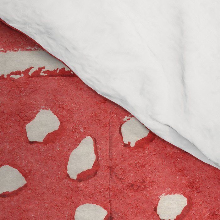 Red Flower / Lino Print Comforter Gallery Image 4