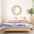 Red Flower / Lino Print Duvet Cover Gallery Image 3