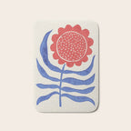 Red Flower / Lino Print Bath Mat Gallery Image 1