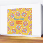 Aquarius Confidence in Buttercup Yellow | Zodiac Series Wall Mural Gallery Image 2