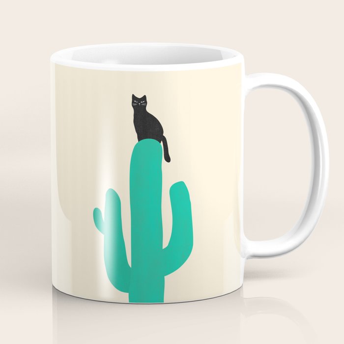 Cat on cactus Coffee Mug Gallery Image 1