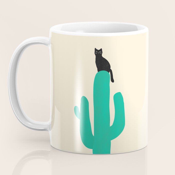 Cat on cactus Coffee Mug Gallery Image 3