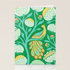 Peacock Dreams - Electric Green Stationery Card Gallery Image 2
