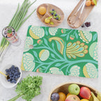 Peacock Dreams - Electric Green Cutting Board Gallery Image 2