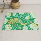 Peacock Dreams - Electric Green Rug Gallery Image 1