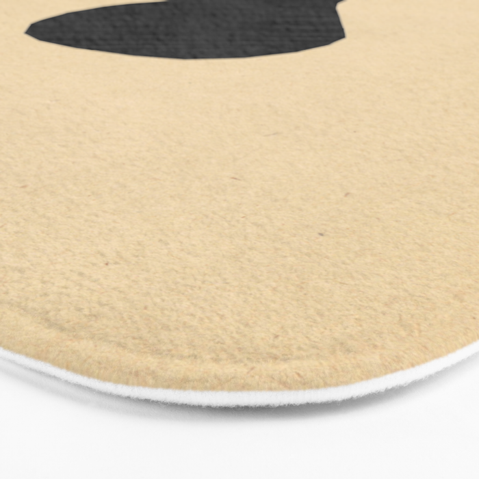 Minimalist black vase on the vintage paper Bath Mat Gallery Image 3