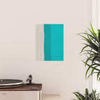 Turquoise Minimalist Digital Painting Artwork Black Lines Poster Gallery Image 2