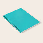 Turquoise Minimalist Digital Painting Artwork Black Lines Notebook Gallery Image 2