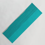 Turquoise Minimalist Digital Painting Artwork Black Lines Yoga Mat Gallery Image 1