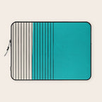 Turquoise Minimalist Digital Painting Artwork Black Lines Laptop Sleeve Gallery Image 1