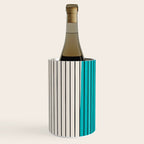 Turquoise Minimalist Digital Painting Artwork Black Lines Wine Chiller Gallery Image 2