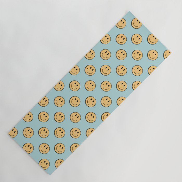 smiley face 90s Yoga Mat Gallery Image 1