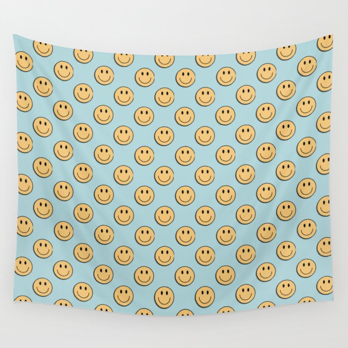 smiley face 90s Wall Tapestry Gallery Image 1