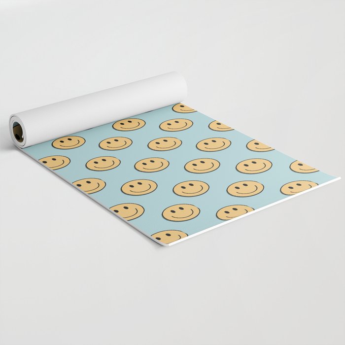 smiley face 90s Yoga Mat Gallery Image 2