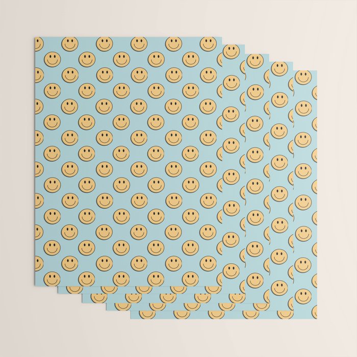 smiley face 90s Wrapping Paper Gallery Image 3